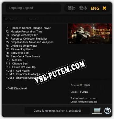 Трейнер для Terpaling Legend [v1.0.7]