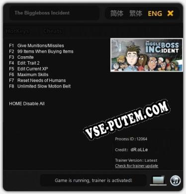The Biggleboss Incident: Трейнер +8 [v1.1]