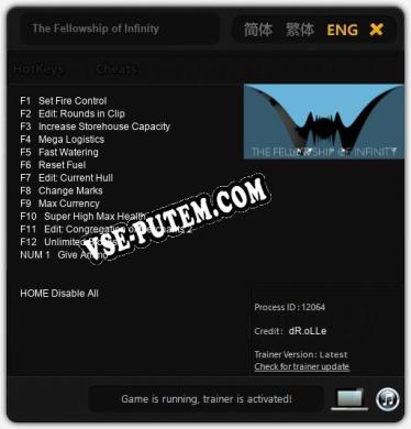 The Fellowship of Infinity: Читы, Трейнер +13 [dR.oLLe]