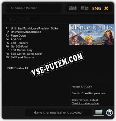 The Simple Balance: Трейнер +9 [v1.8]