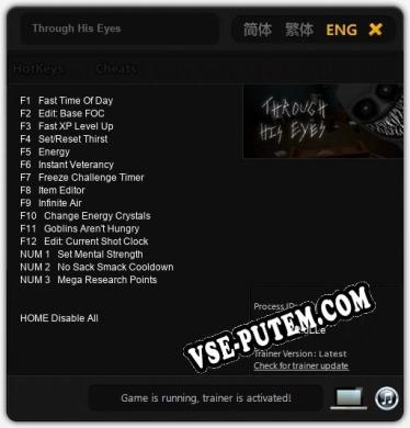 Through His Eyes: Читы, Трейнер +15 [dR.oLLe]