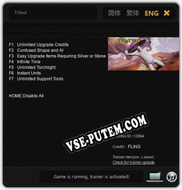 Трейнер для Tilted [v1.0.3]