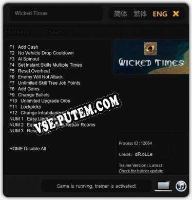 Wicked Times: ТРЕЙНЕР И ЧИТЫ (V1.0.53)