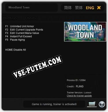 Трейнер для Woodland Town [v1.0.8]