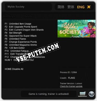 Wylde Society: Трейнер +13 [v1.7]